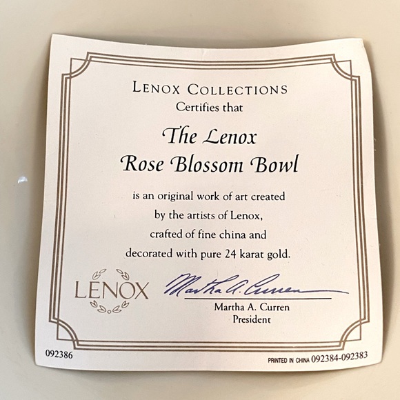 Lenox Rose Blossom Bowl - Picture 8 of 8